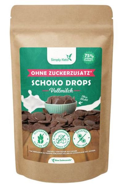 Lait entier chocolat en gouttes 200g | Erythritol