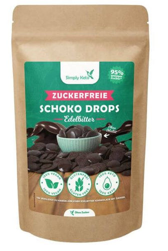 EDELBITTER Drops au chocolat 200g | Erythritol