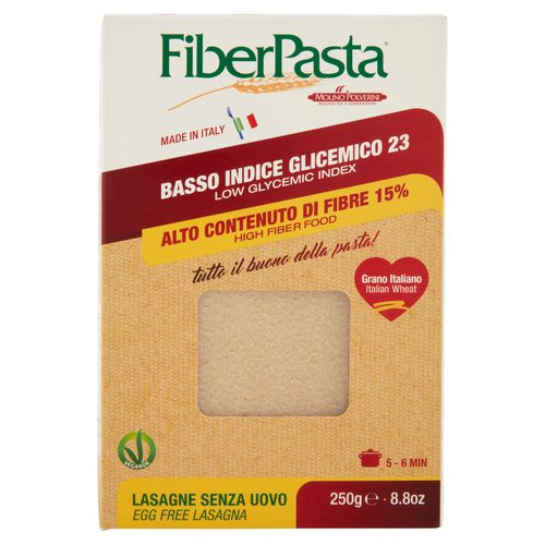 Lasagne - Pasta a basso indice glicemico (23) - 250 g (senza uova), vegane